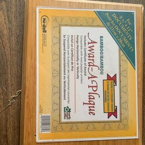 Document plaque brand new